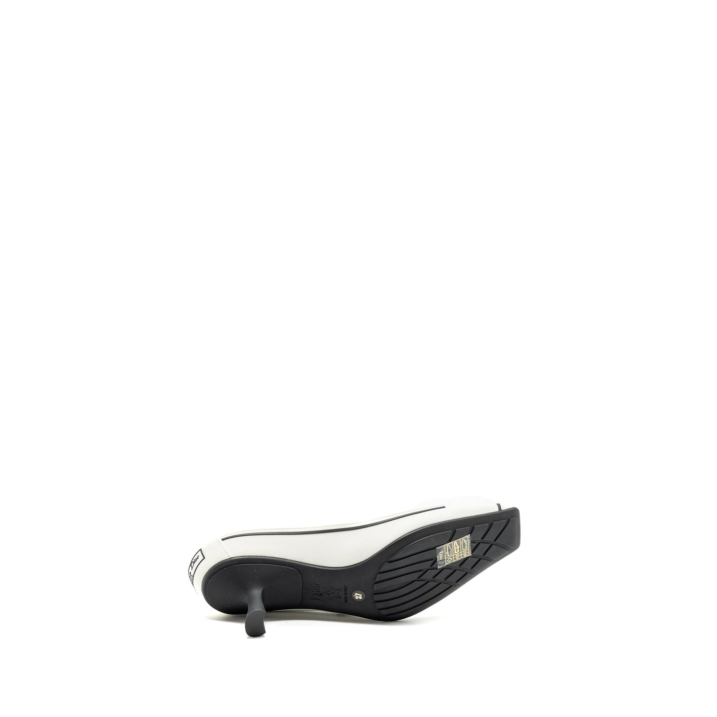 Dior size 37 pump canvas cream / white
