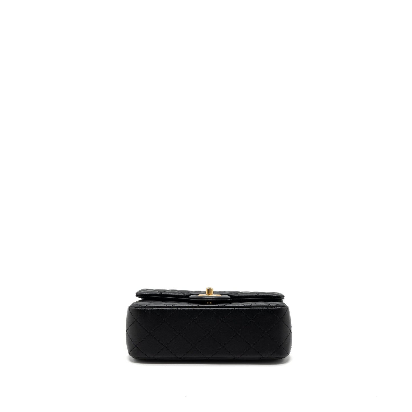Chanel 23K pearl crush mini rectangular flap bag lambskin black GHW (microchip)