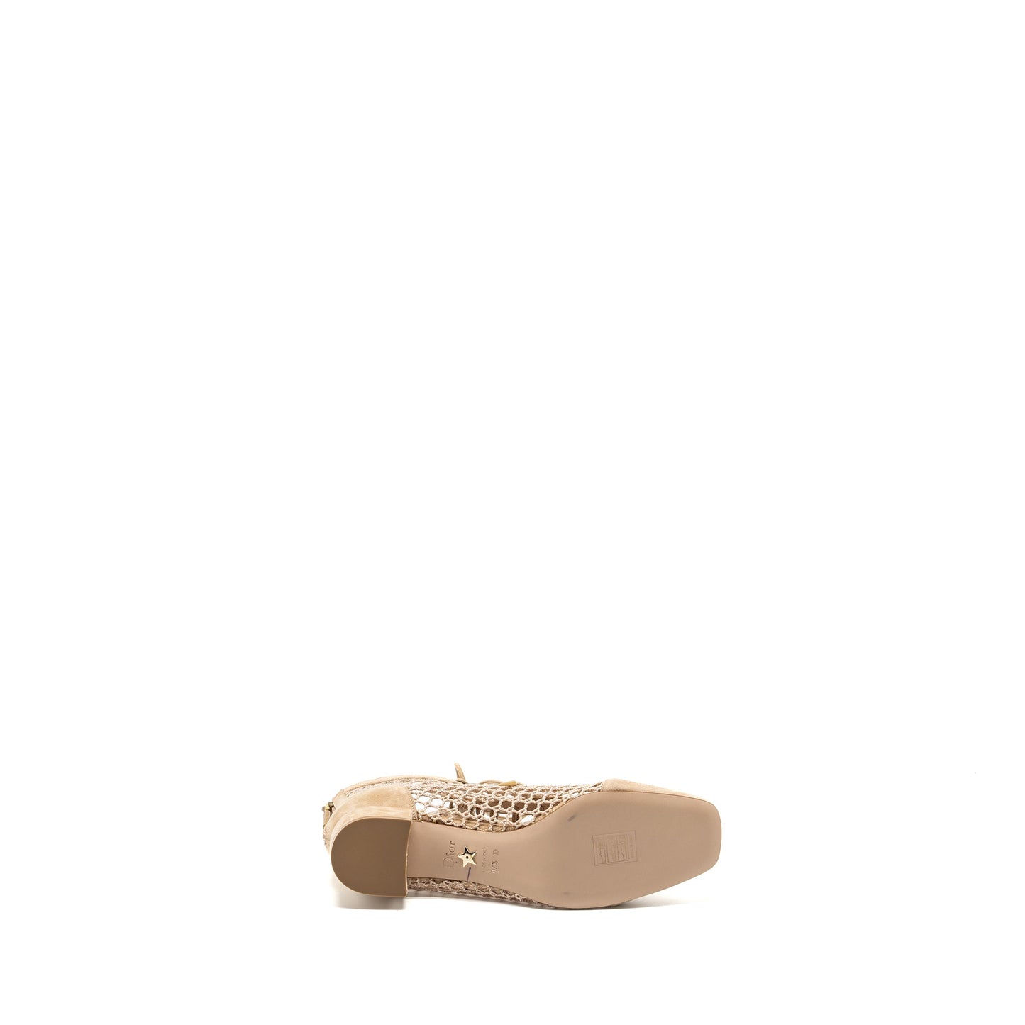 Dior Size 37.5 Naughtily-D Boots Suede/Resille Nude GHW
