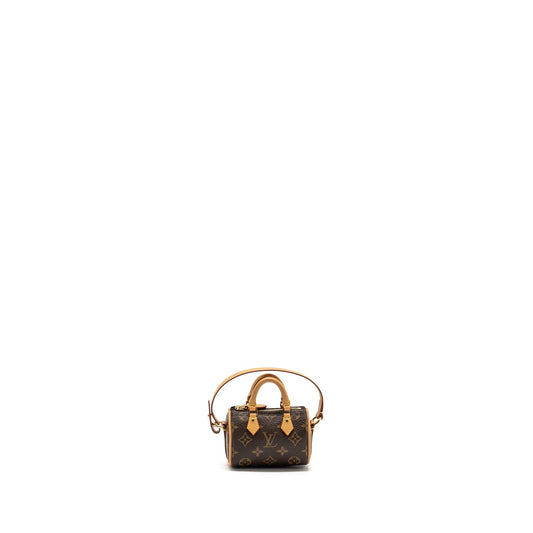 Louis Vuitton speedy bag charm monogram canvas GHW (New Version)