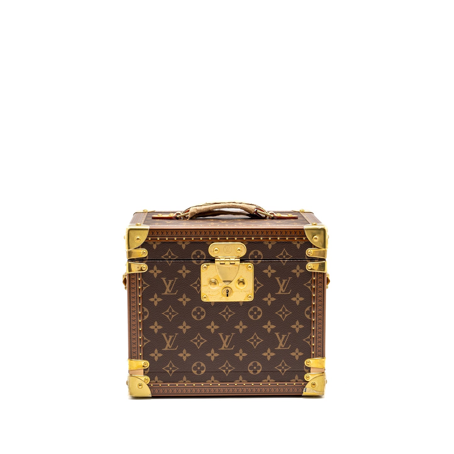 Louis Vuitton Boite Jewellery trunk box monogram canvas / rose ballerine GHW