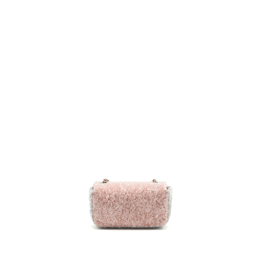 Chanel 18S Mini Waterfall Flap Bag Sequin Pink/Blue/Yellow SHW