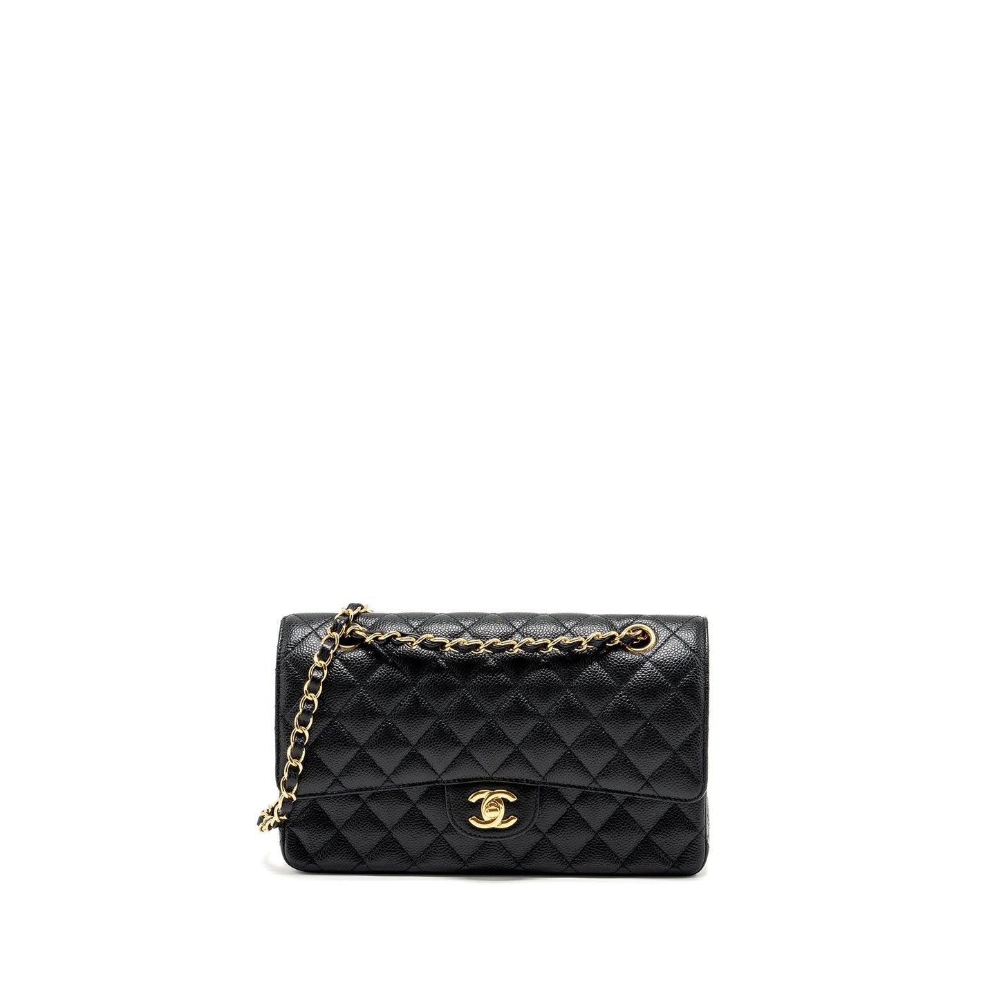 Chanel Medium Classic Double Flap bag Caviar black GHW