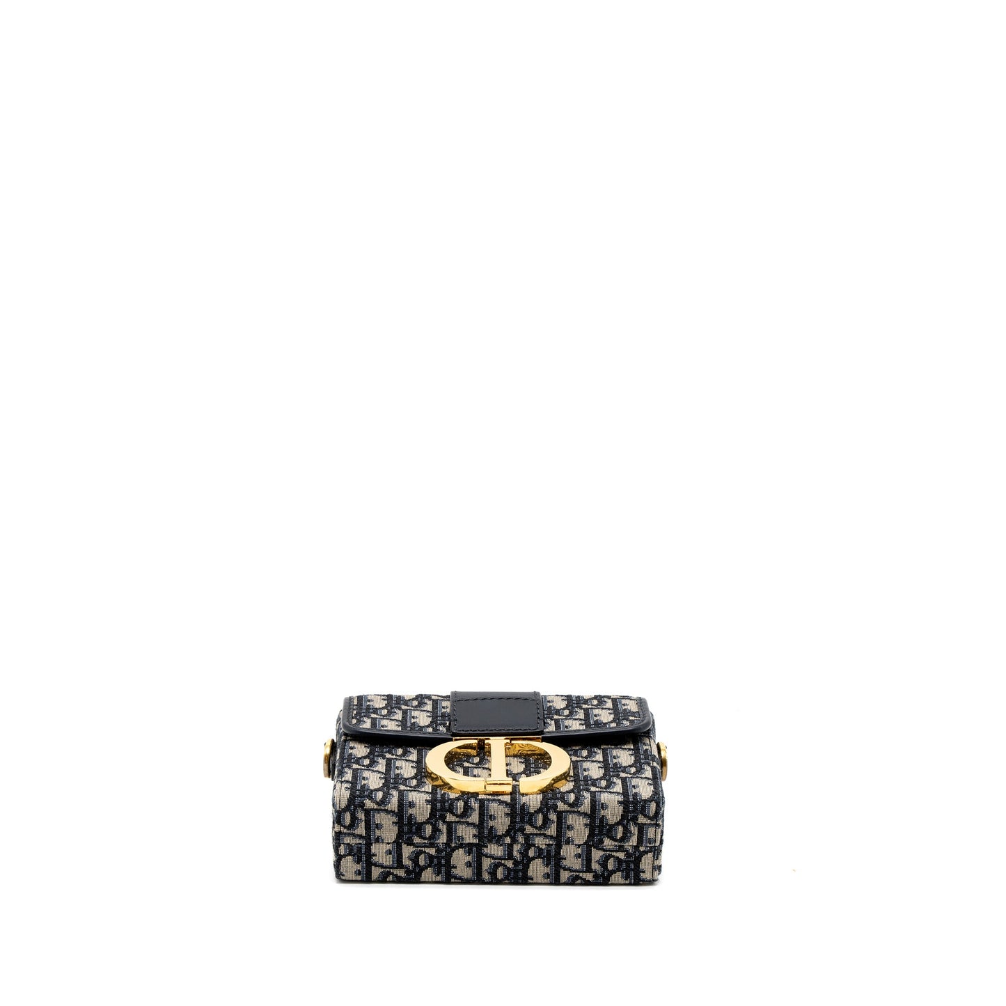 Dior 30 Montaigne Box Bag Blue Dior Oblique Jacquard GHW