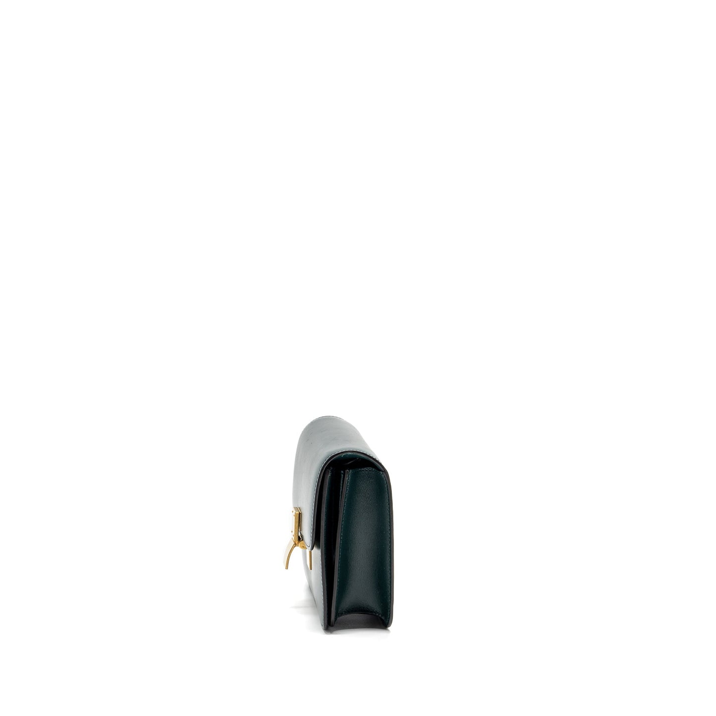 Celine Teen classic box bag calfskin dark green GHW
