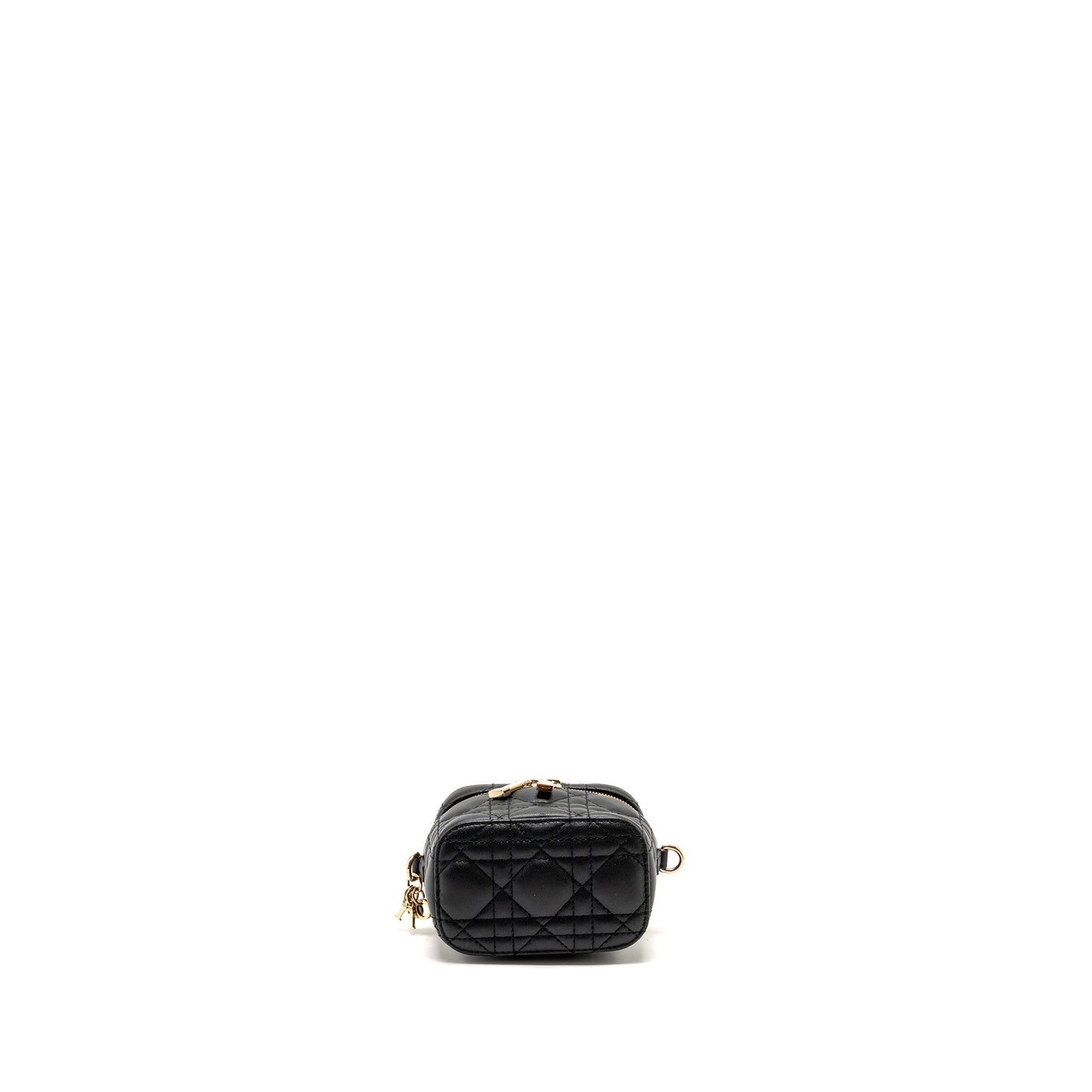 Dior Micro Lady Dior Vanity Case Bag Cannage Lambskin Black LGHW