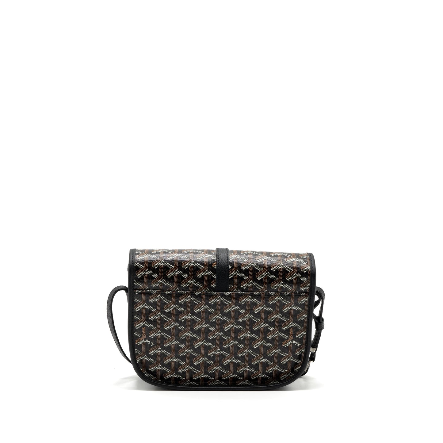 Goyard messenger bag calfskin/goyardine canvas black SHW