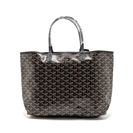 Goyard Saint Louis PM Tote Bag Goyardline Canvas Black SHW