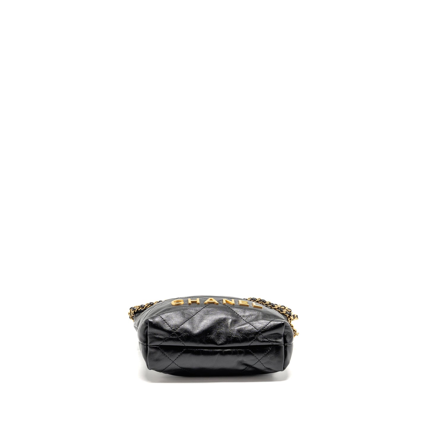 Chanel Mini 22 Bag Shiny Calfskin Black GHW (microchip)