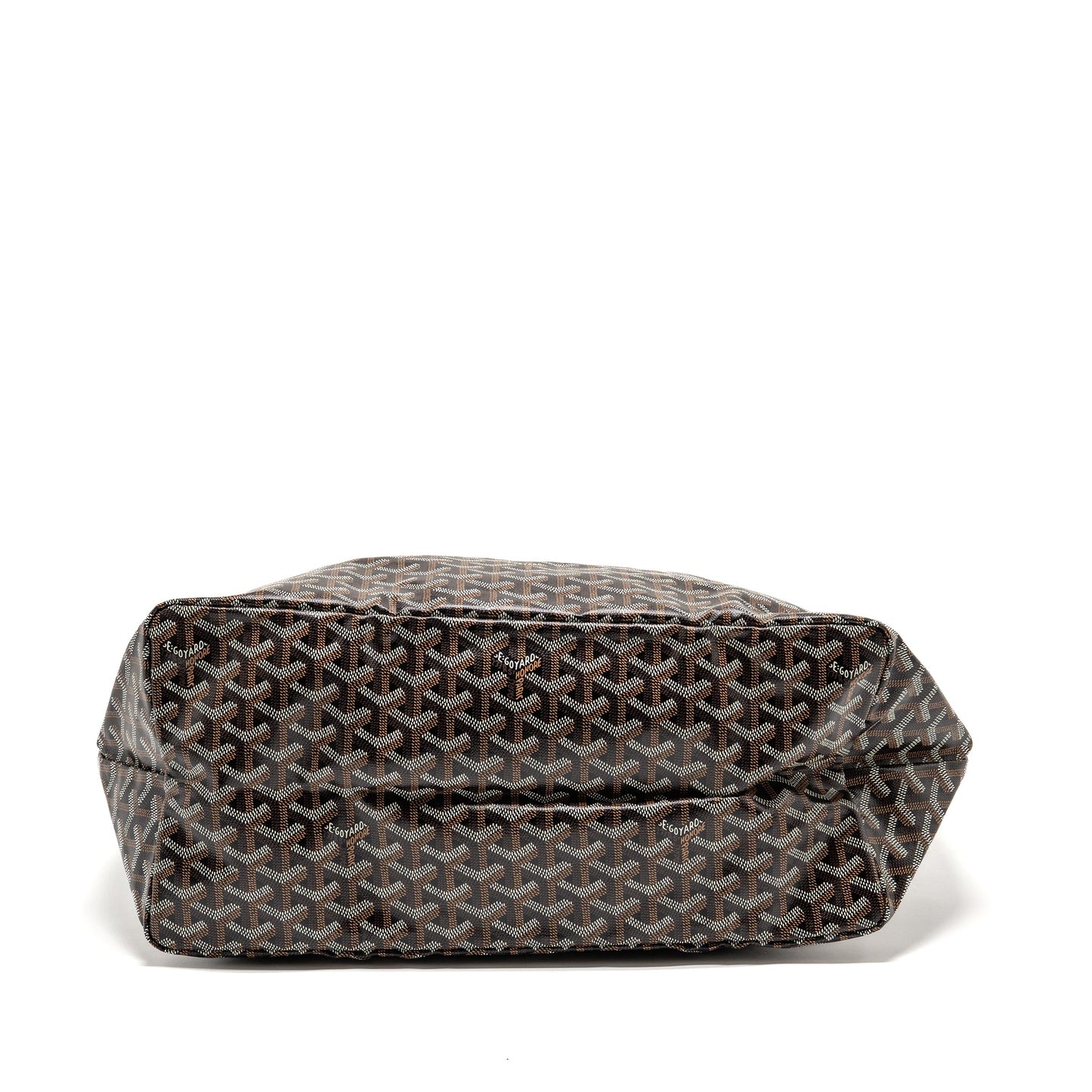 Goyard Saint Louis GM Tote Goyardine Canvas Black/Brown SHW