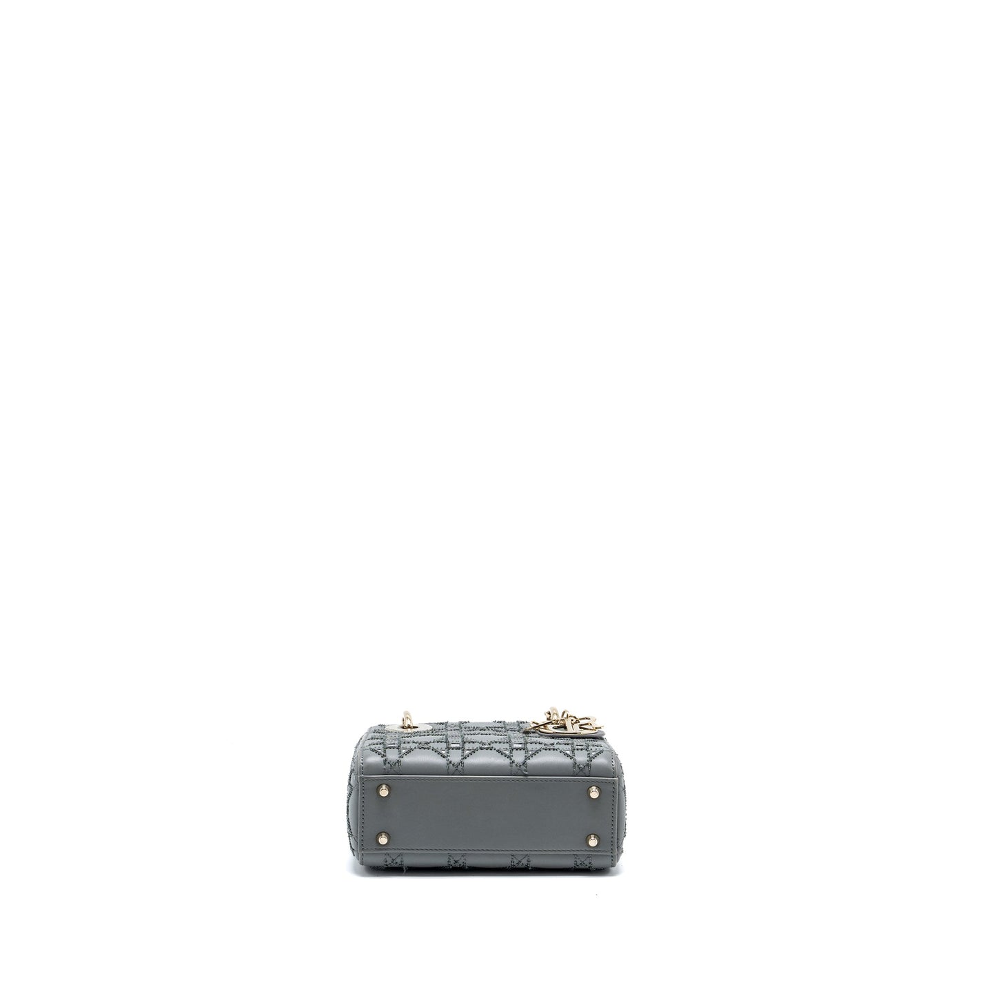 Dior Mini Lady Dior Limited Edition Lambskin Grey LGHW