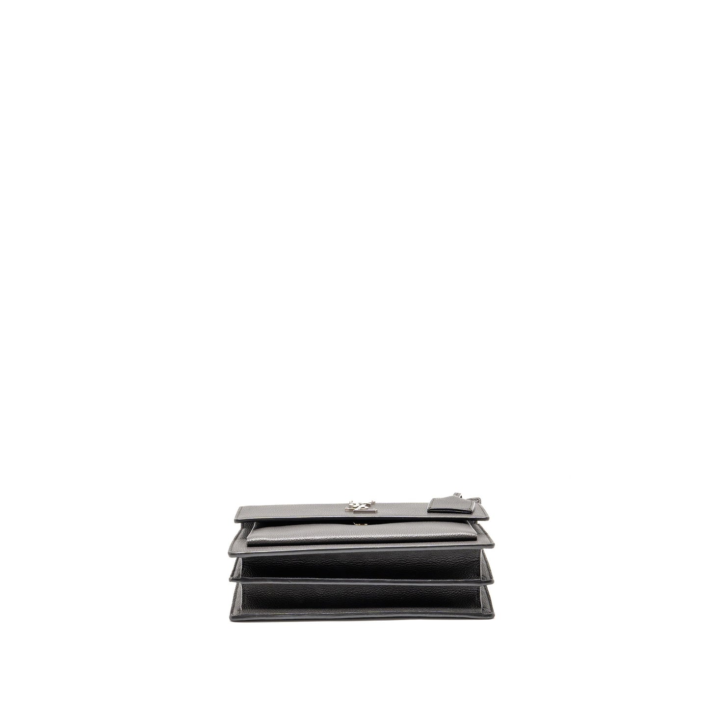 Saint Laurent/YSL Medium Sunset Bag Calfskin Grey SHW