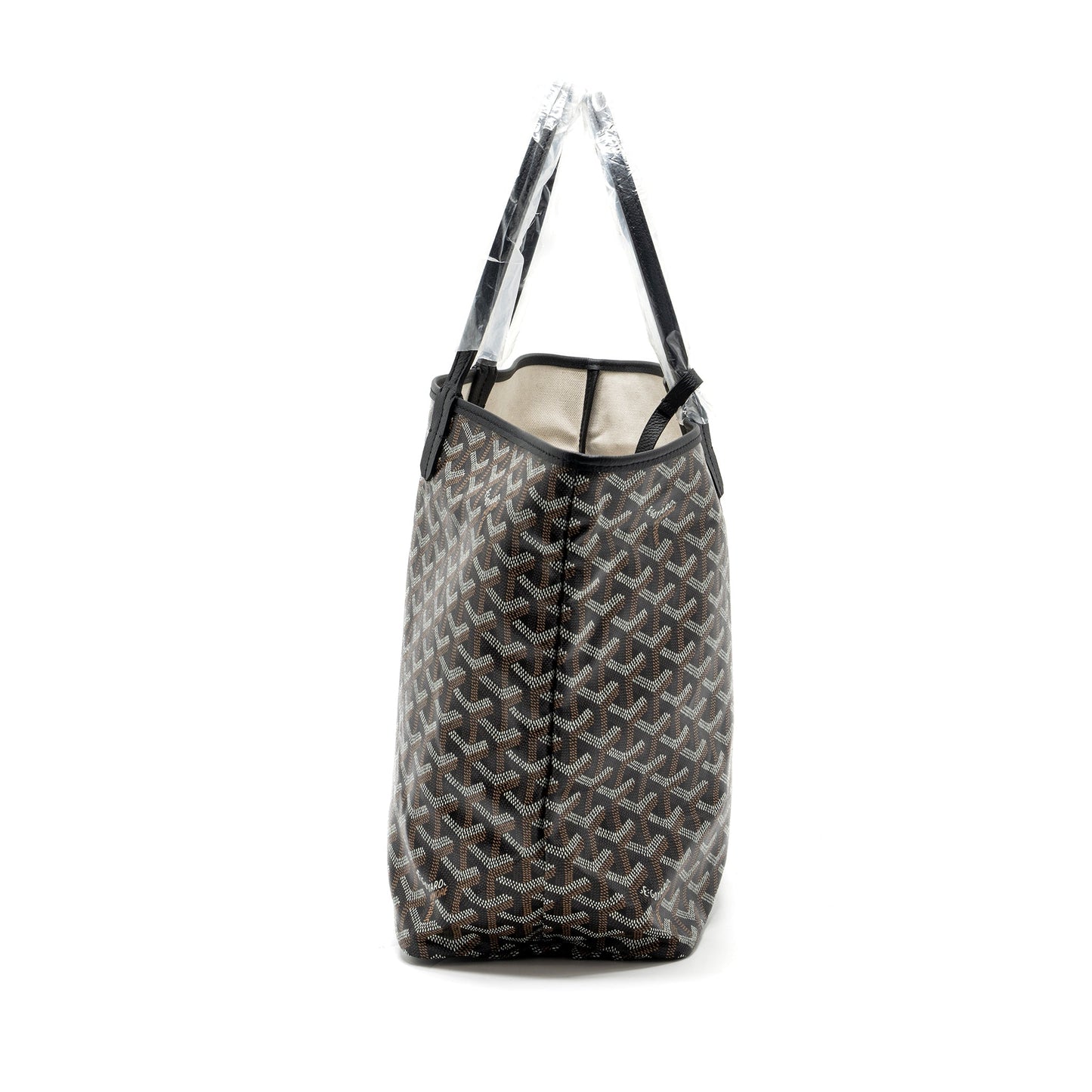 Goyard Saint Louis PM tote bag goyardline canvas / calfskin black SHW
