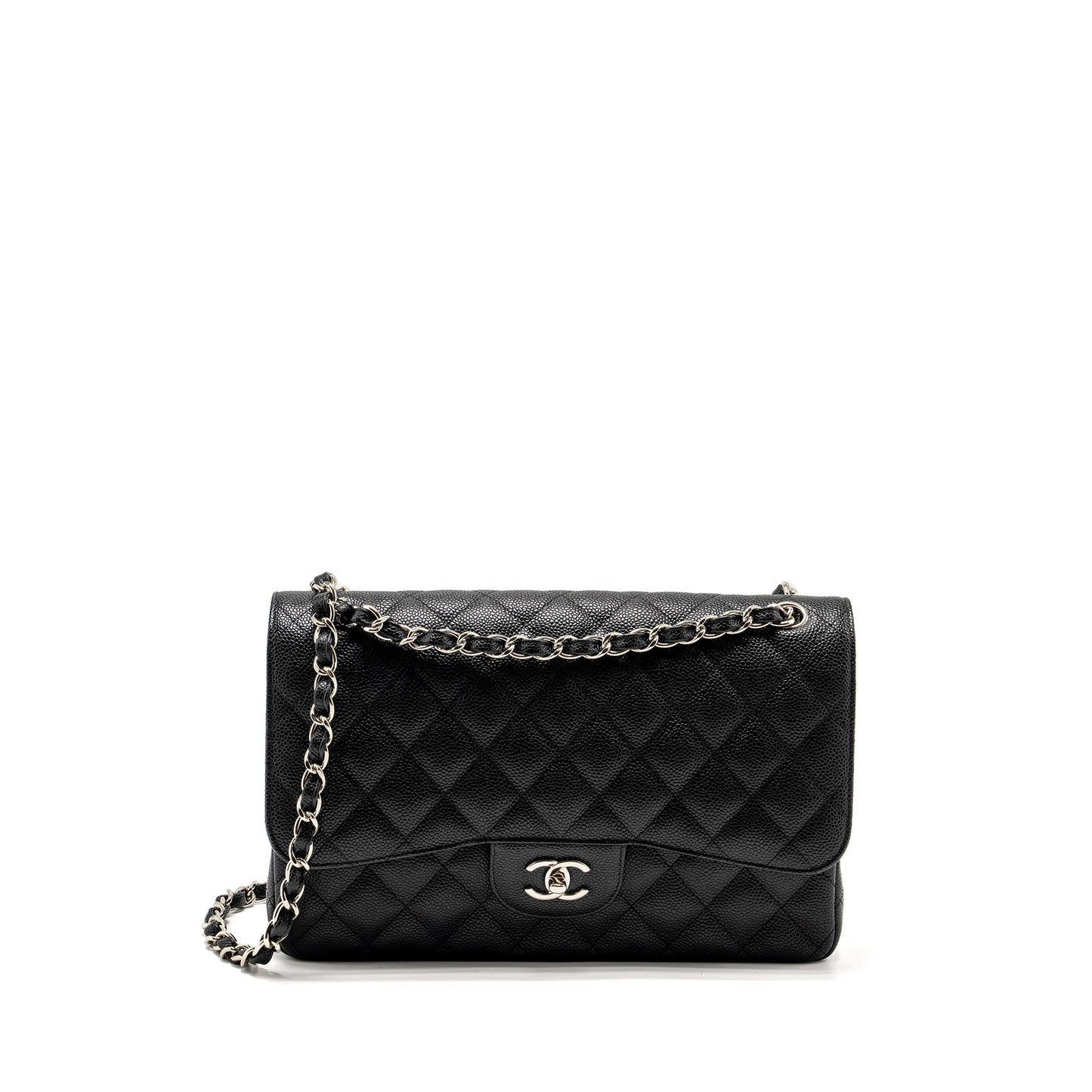 Chanel Jumbo Classic Double Flap Bag Caviar Black SHW