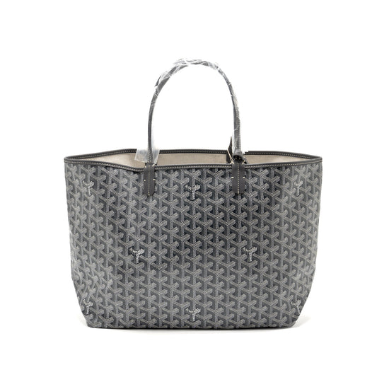 Goyard Saint Louis PM Tote Bag Goayrdine Canvas/Calfskin Grey SHW