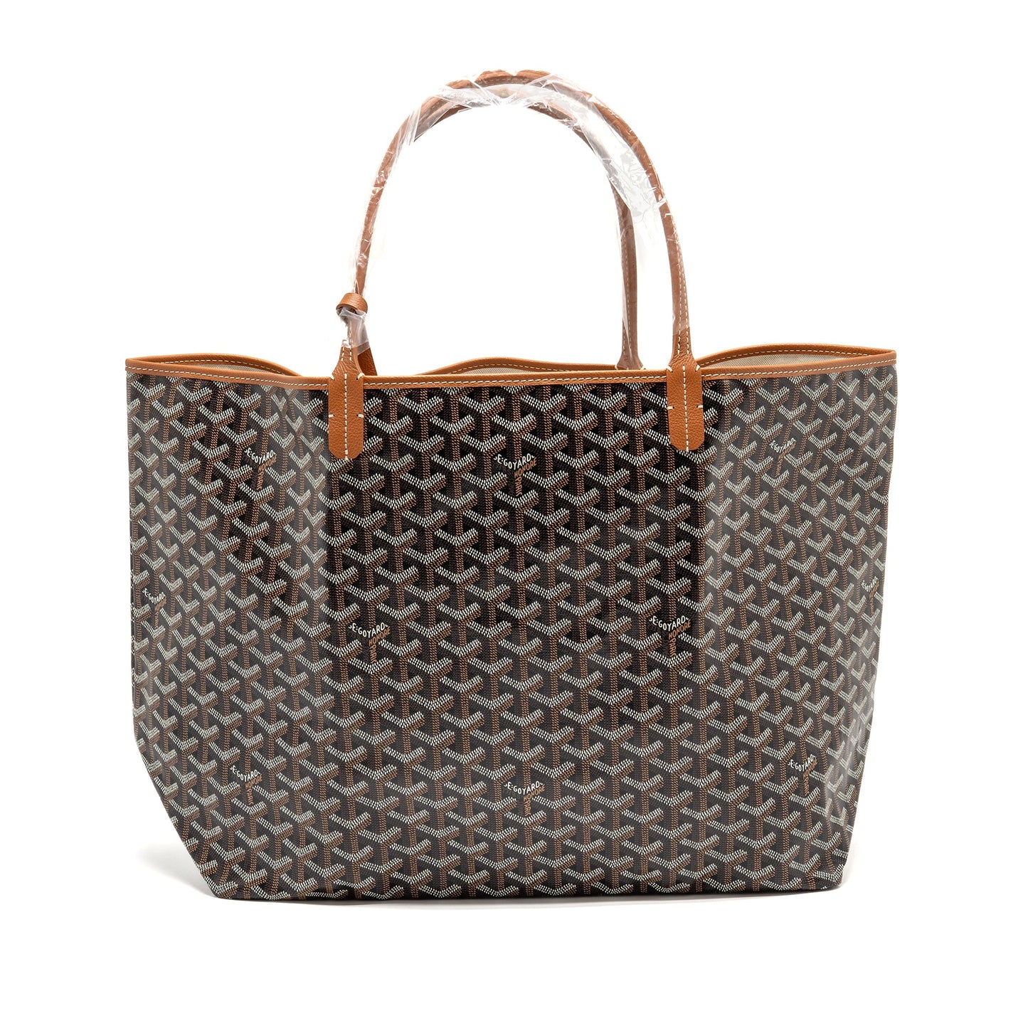 Goyard Saint Louis GM Tote Goyardine Canvas Black/Brown SHW