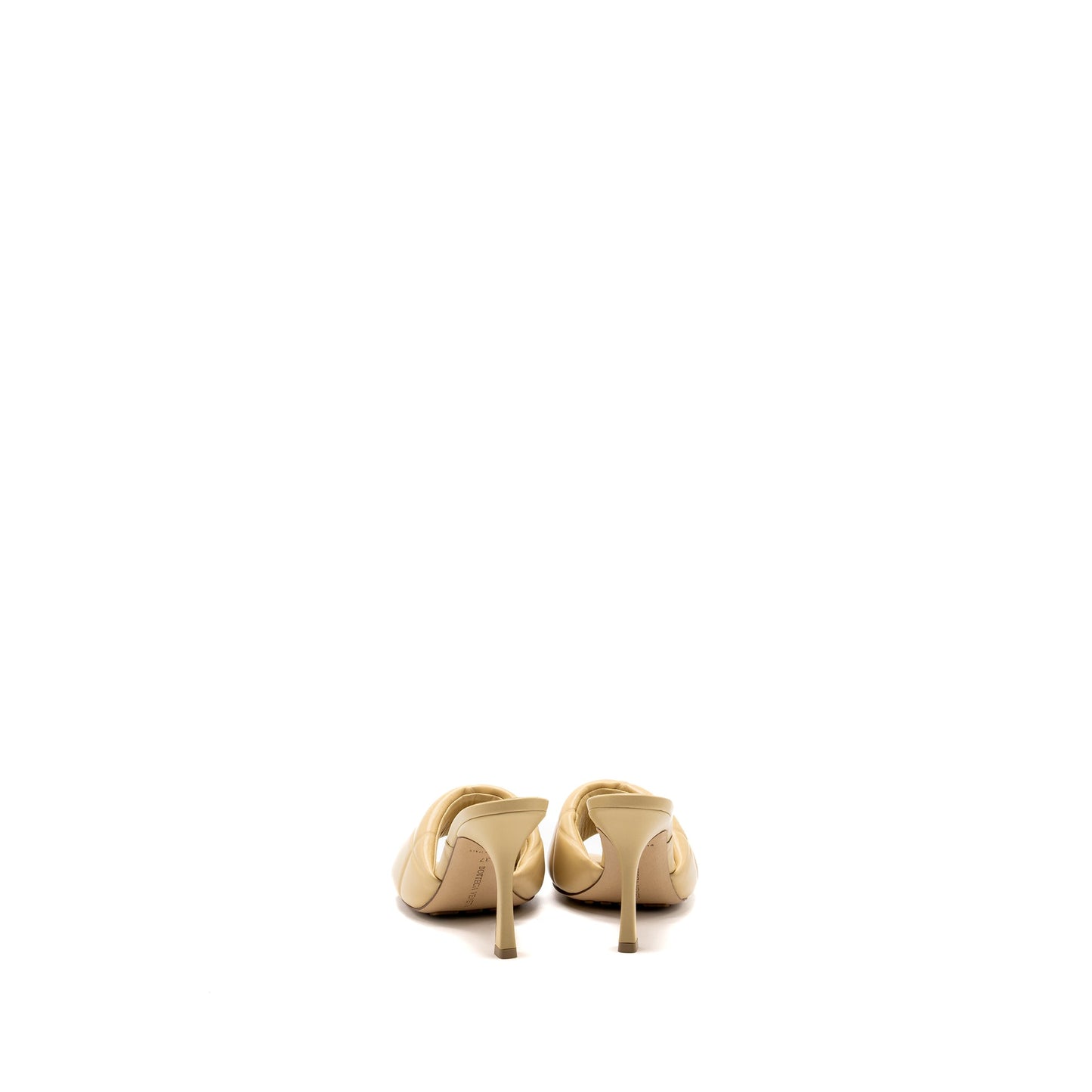Bottega Veneta Size 37 Lido Sandal Heels Lambskin Beige