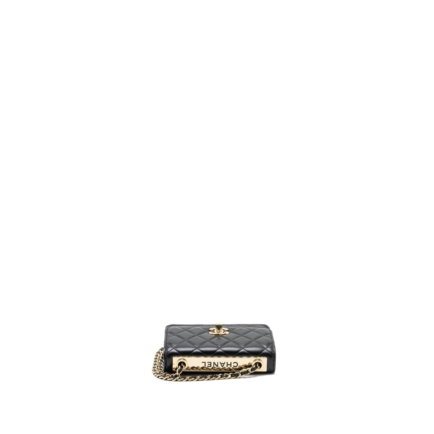 Chanel Mini Trendy CC Wallet on Chain Lambskin Black LGHW