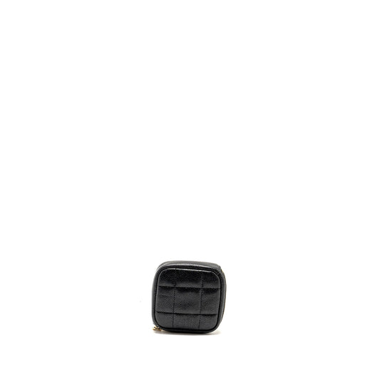 Chanel Quilted Diamond Zipper Coin Purse Caviar Black GHW
