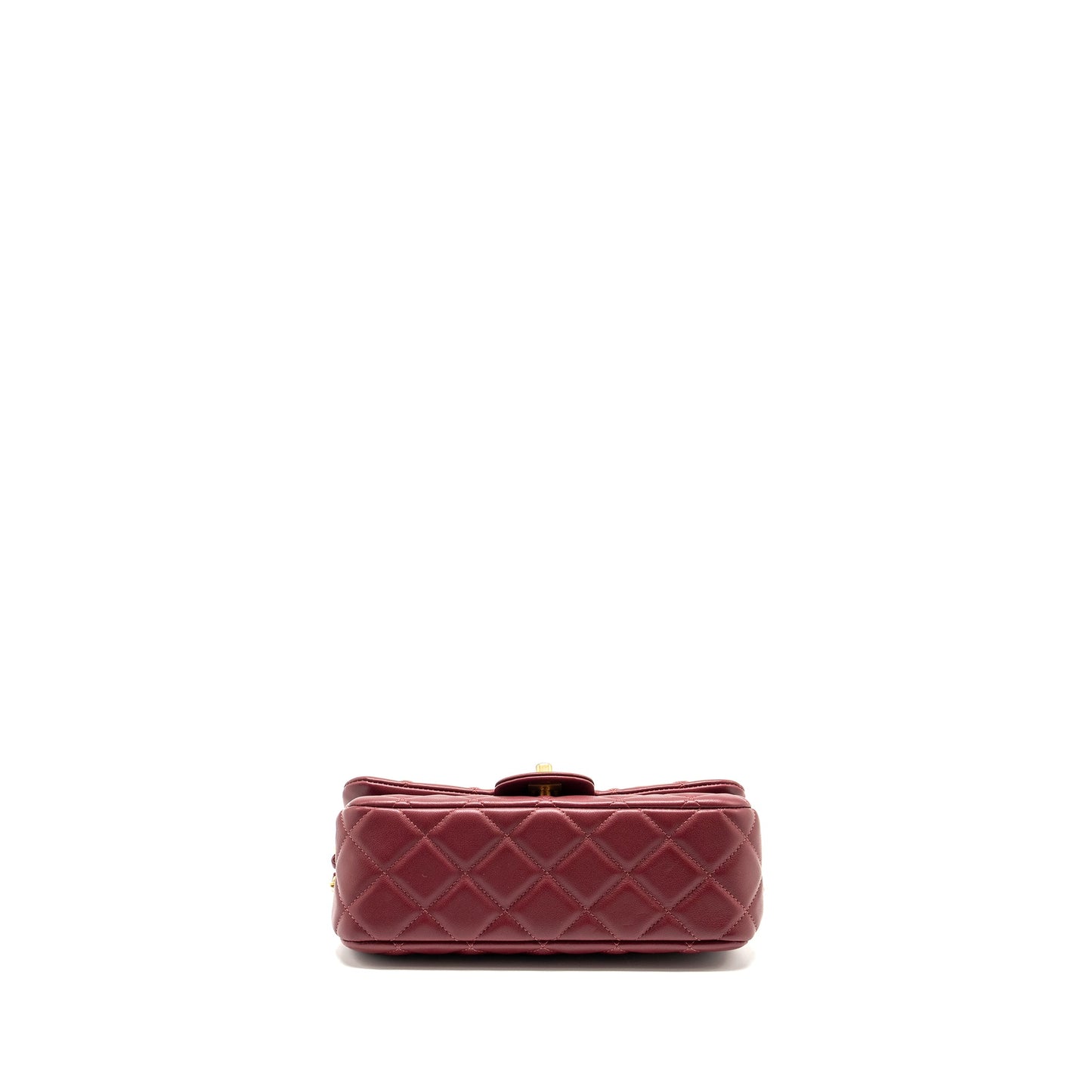 Chanel Lady Handle Bag Lambskin Burgundy GHW (Microchip)