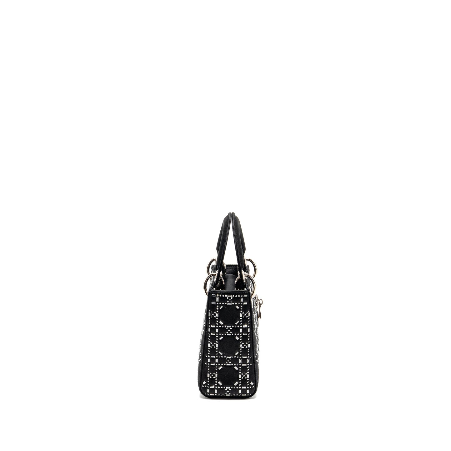 Dior Mini Lady Dior Satin Crystal Black SHW