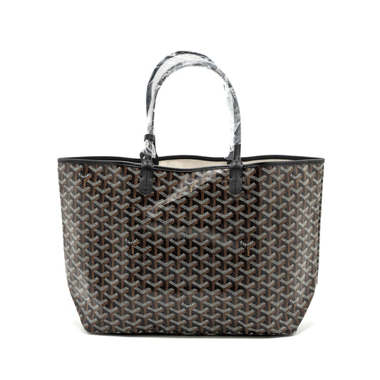 Goyard Saint Louis PM Tote Bag Goyardline Canvas Black SHW