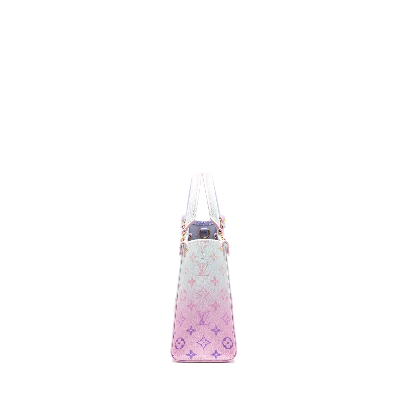 Louis Vuitton onthego PM calfskin sunrise pastel multicolour pink / purple GHW