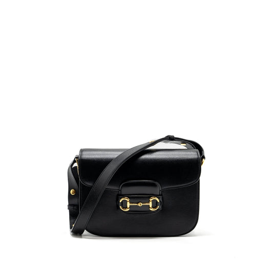 Gucci Horsebit 1955 Shoulder Bag Leather Black GHW