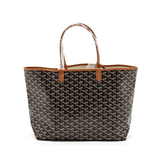 Goyard Saint Louis PM tote bag goyardline canvas / calfskin brown SHW