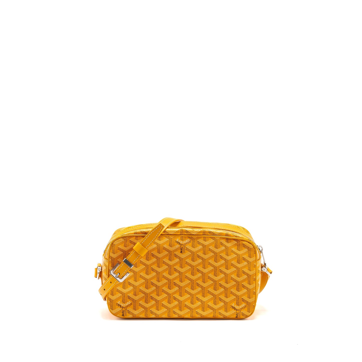 Goyard Cap Vert PM Crossbody Bag Goyardine Canvas Yellow SHW