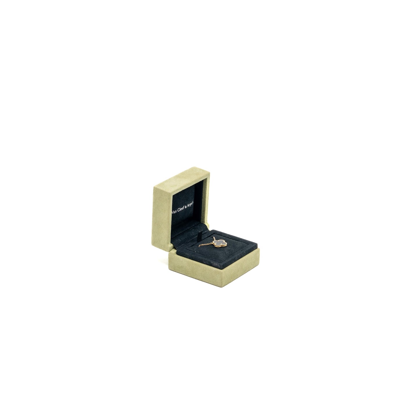Van cleef and arpels vintage Alhambra pendant onyx / yellow gold