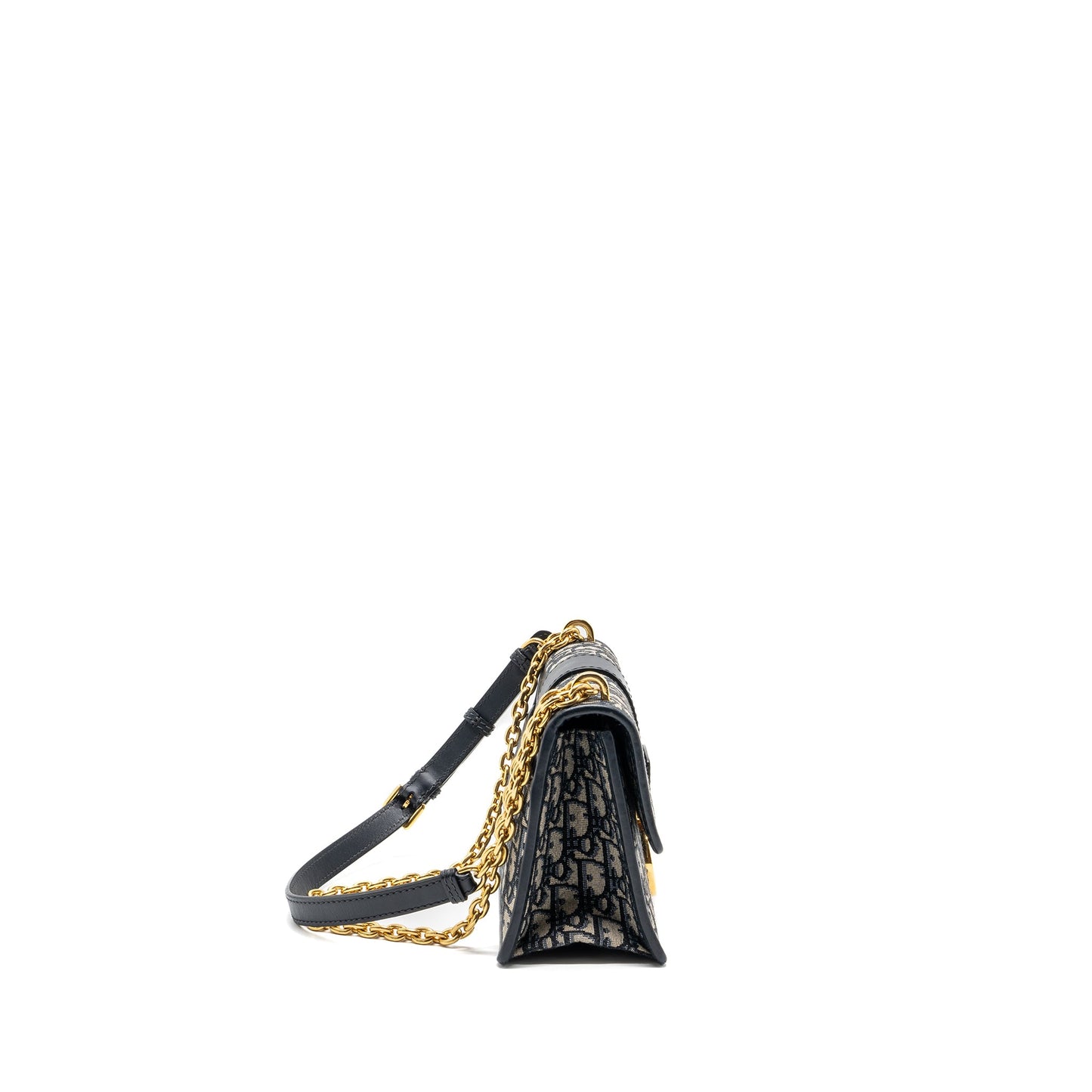 Dior 30 Montaigne Bag Blue Dior Oblique Jacquard Canvas/ Leather GHW