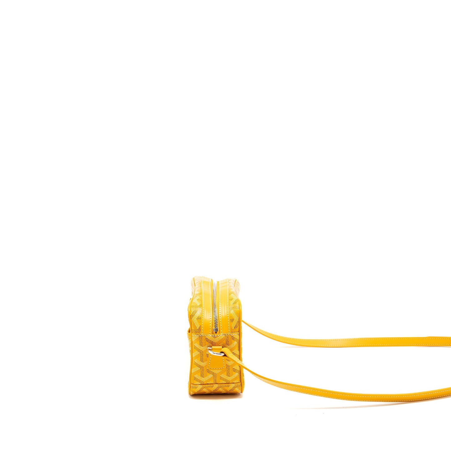 Goyard Cap Vert PM Crossbody Bag Goyardine Canvas Yellow SHW