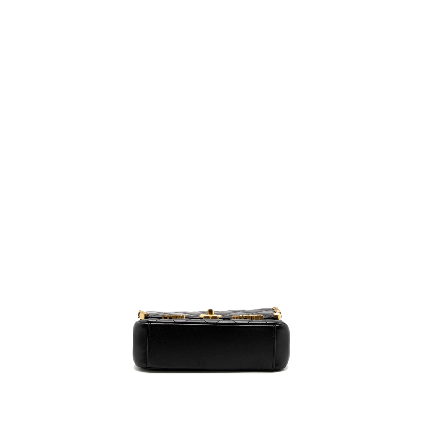 Chanel limited edition quilted flap bag lambskin black GHW (microchip)