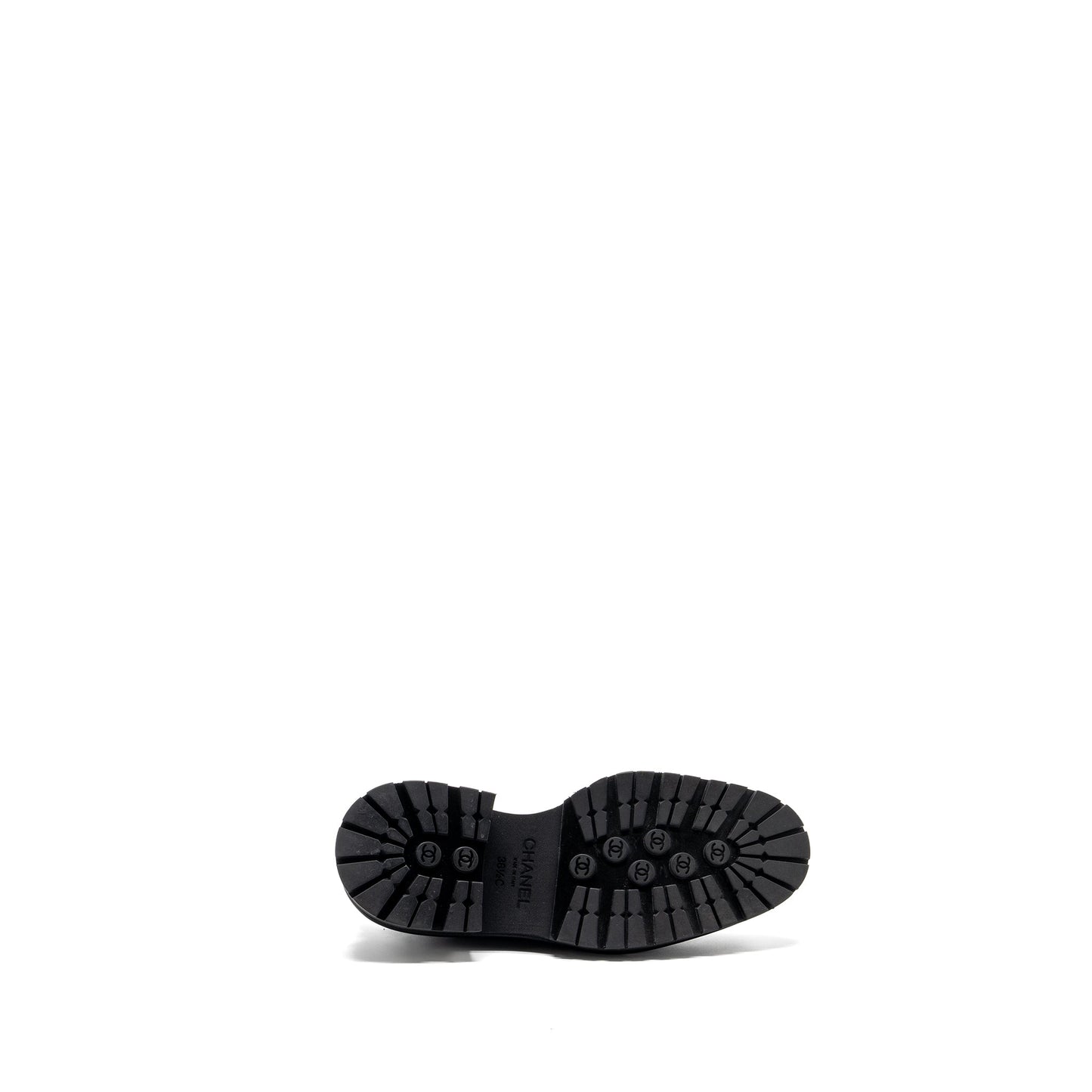 Chanel size 36.5 CC logo loafer Black GHW
