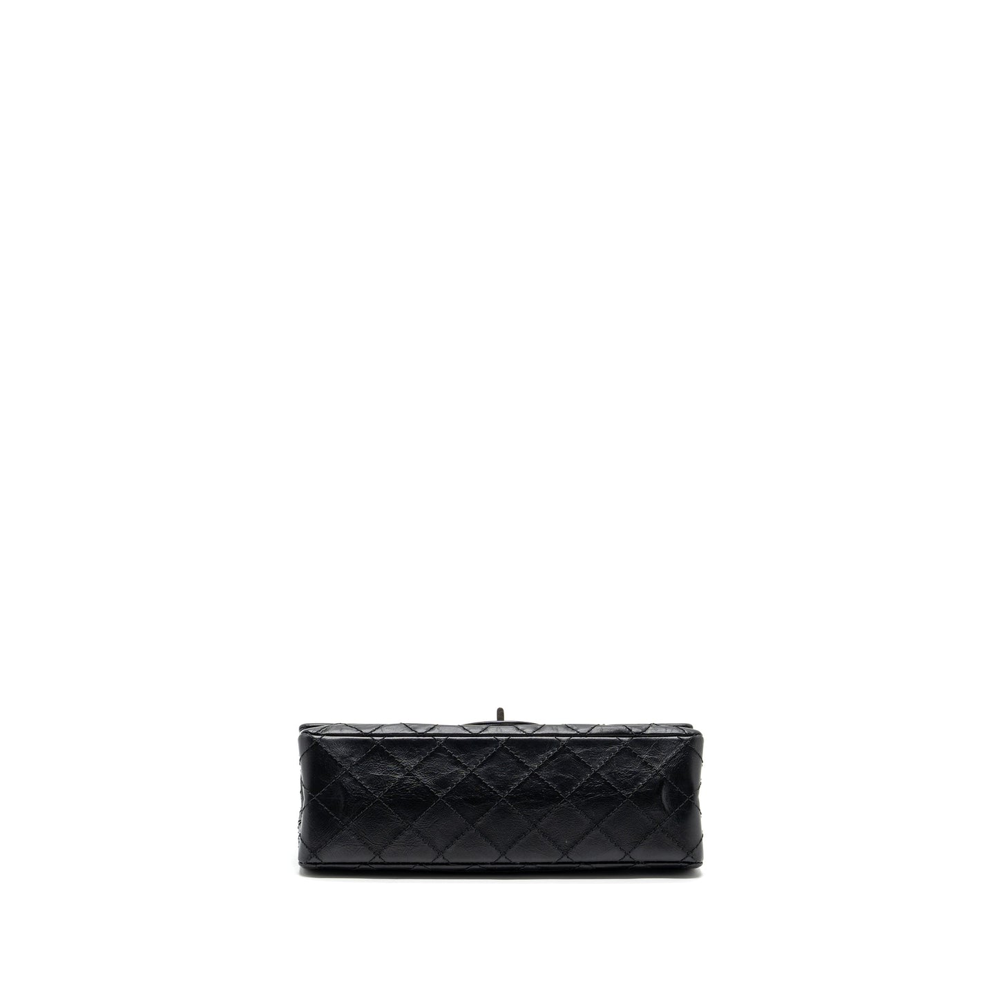 Chanel small 2.55 reissue flap bag aged calfskin black ruthenium hardware