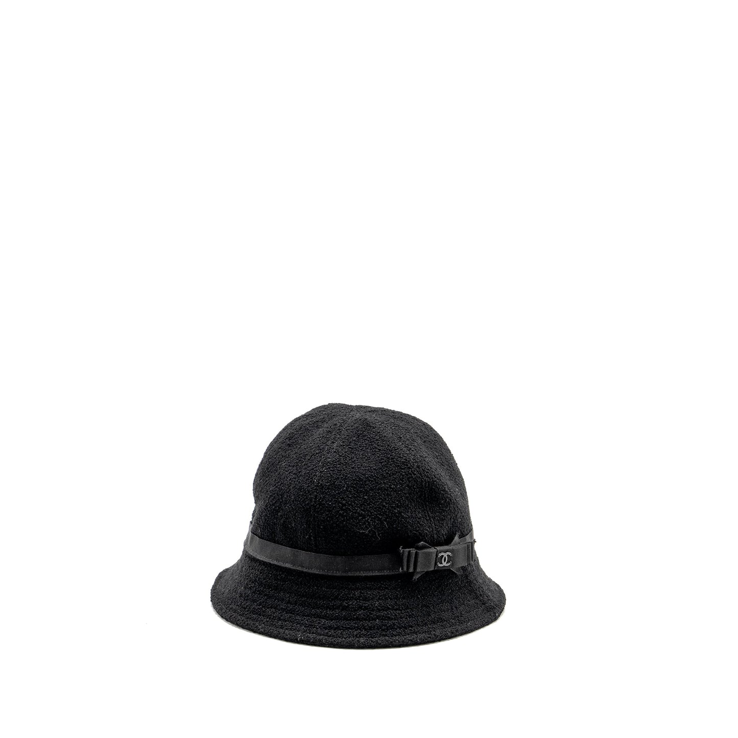 Chanel Size 57 Bucket Hat Wool Black