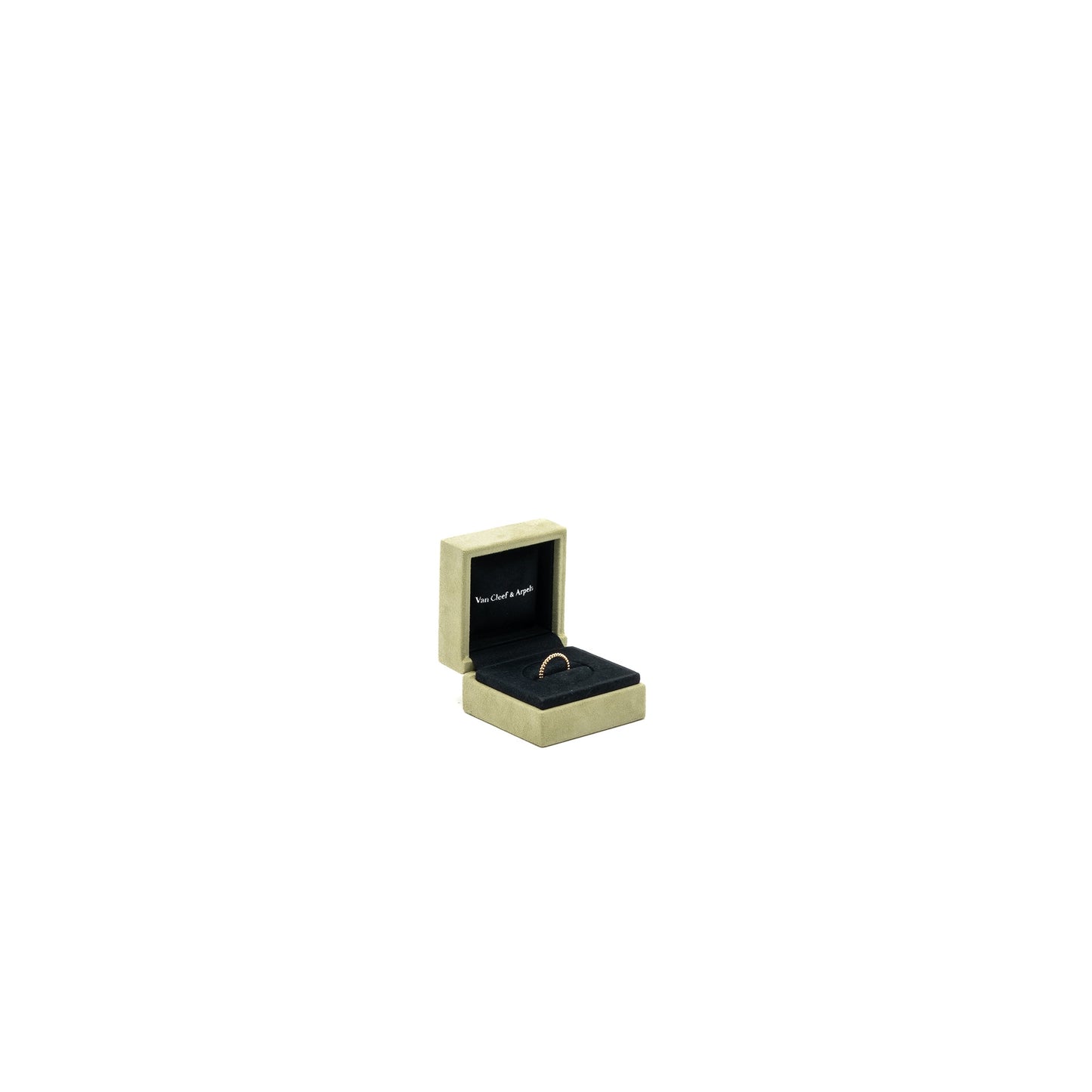 Van Cleef& Arpels Size 50 Perlee Ring Small Model Rose Gold