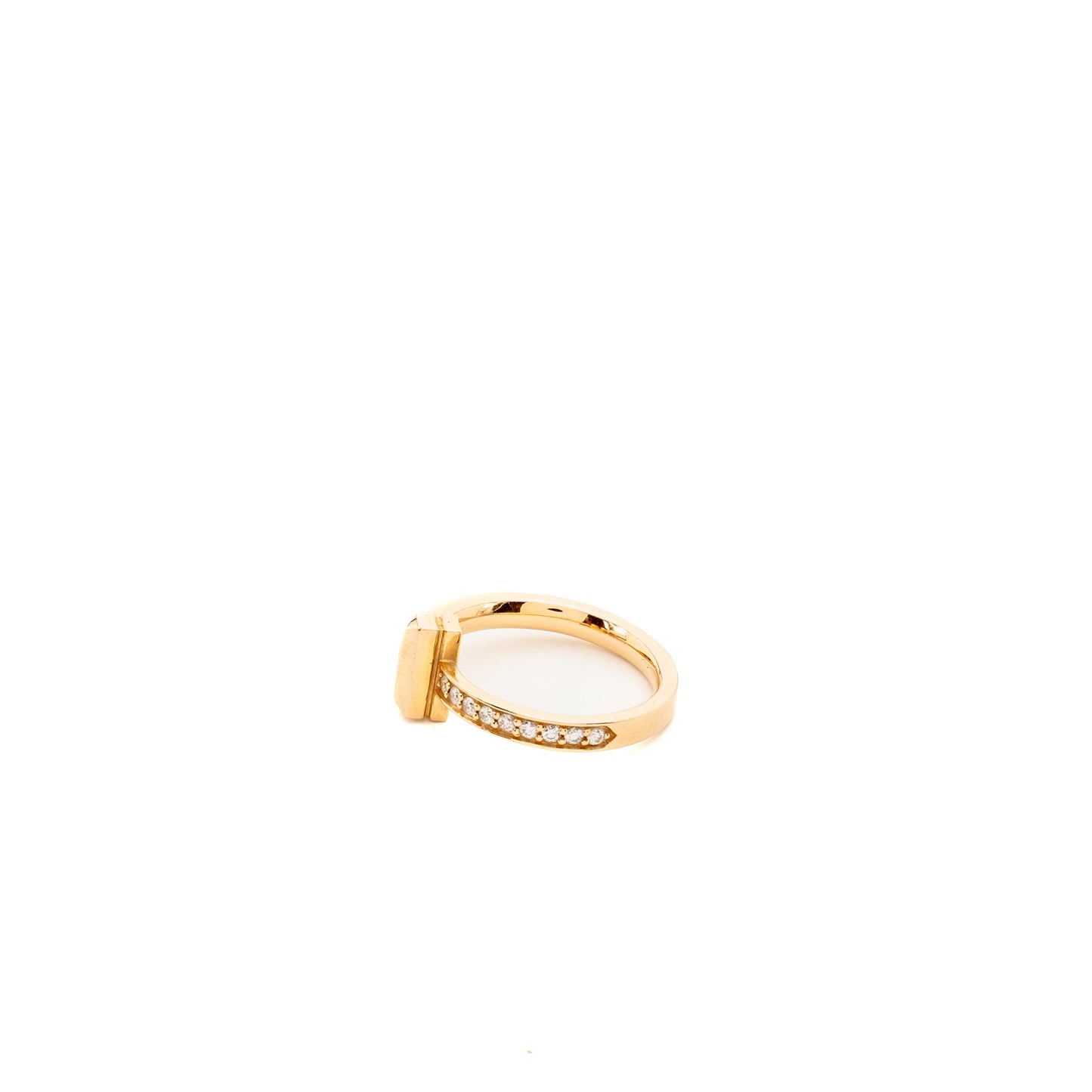 Tiffany Size 4.5 Tiffany T T1 Ring 18K rose gold with diamonds