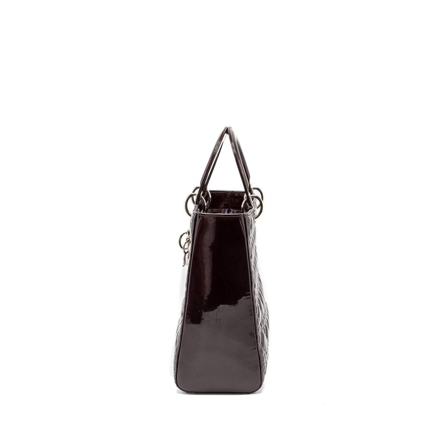 Dior large lady dior patent burgundy SHW
