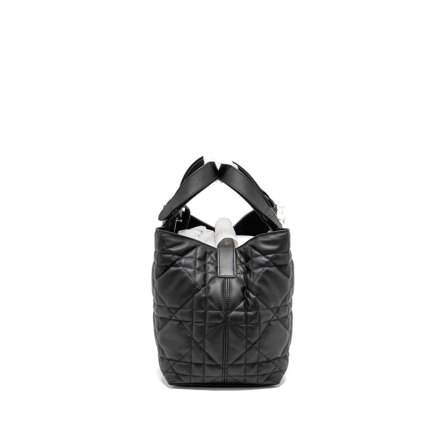Dior Medium Dior Toujours Bag Macrocannage Calfskin Black LGHW