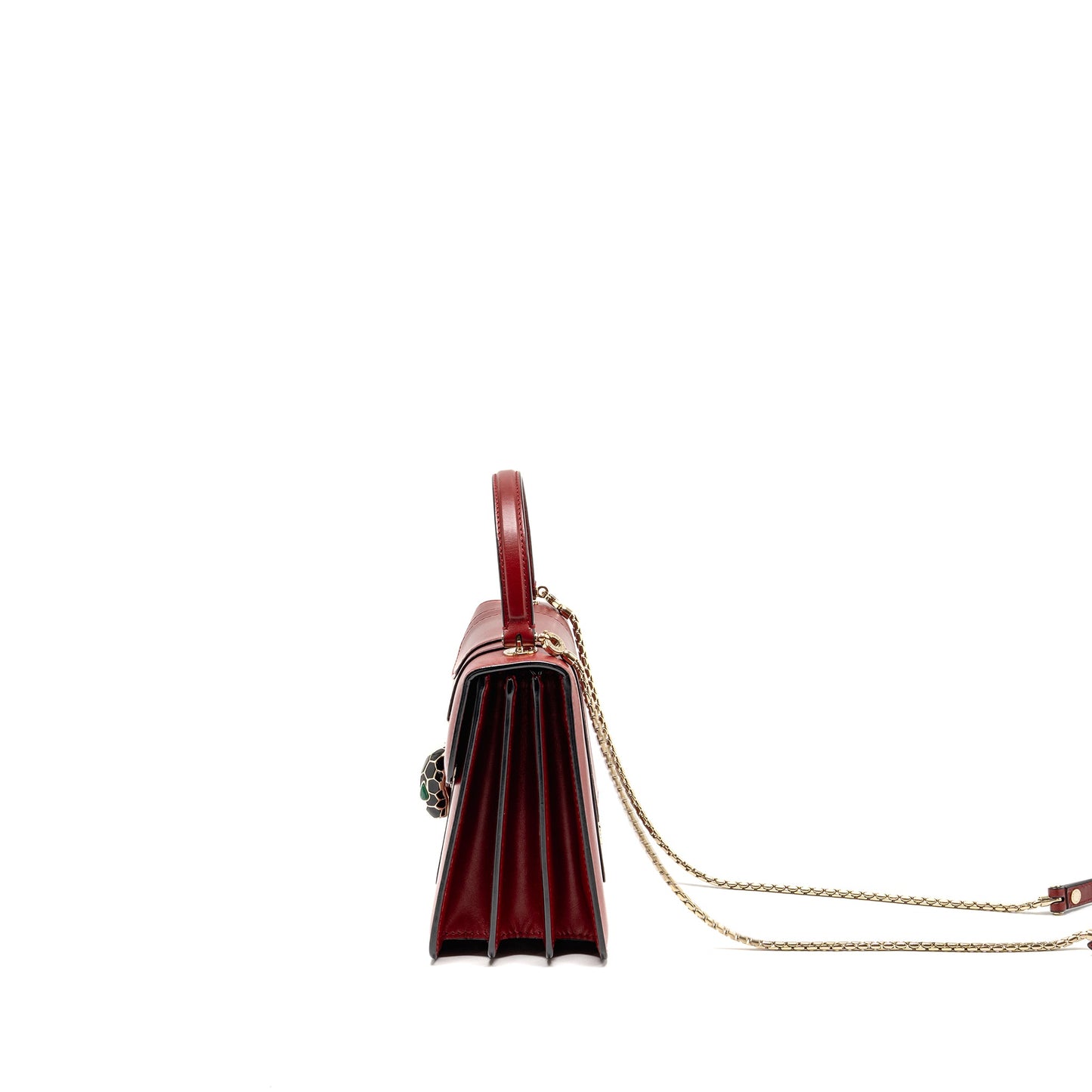 Bvlgari Serpenti Forever Top Handle Bag Calfskin Red LGHW