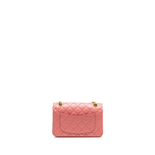 Chanel Mini 2.55 Reissue flap bag calfskin pink GHW