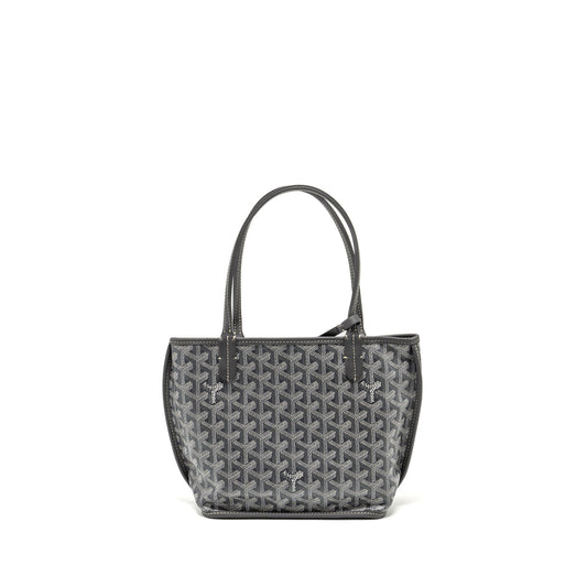 Goyard Mini Anjou Tote Bag Goyardine Canvas/Calfskin Grey SHW