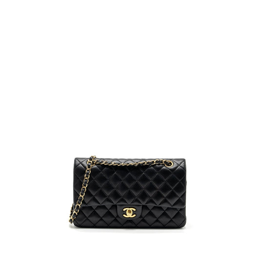 Chanel Medium Classic Double Flap Bag Lambskin Black GHW