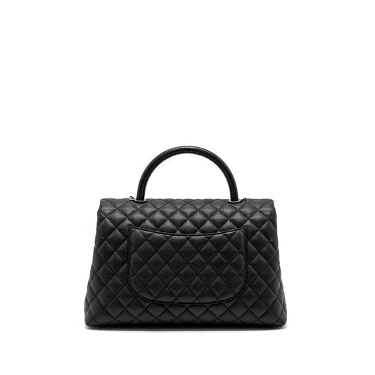 Chanel Large Coco Handle Caviar Black Ruthenium Hardware