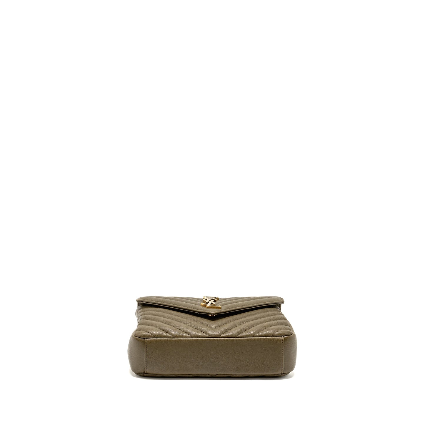 Saint Laurent/YSL Medium College Bag Quilted Lambskin Anemone Green GHW