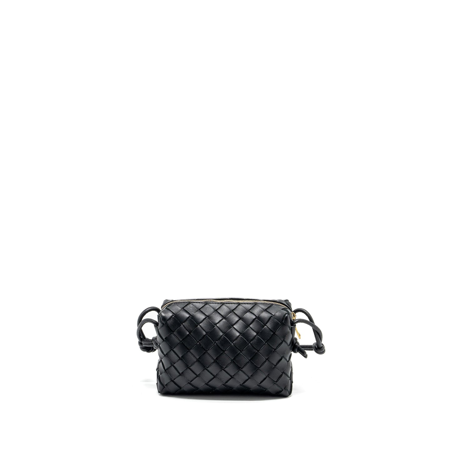 Bottega Veneta Mini Loop Camera Bag Lambskin Black GHW