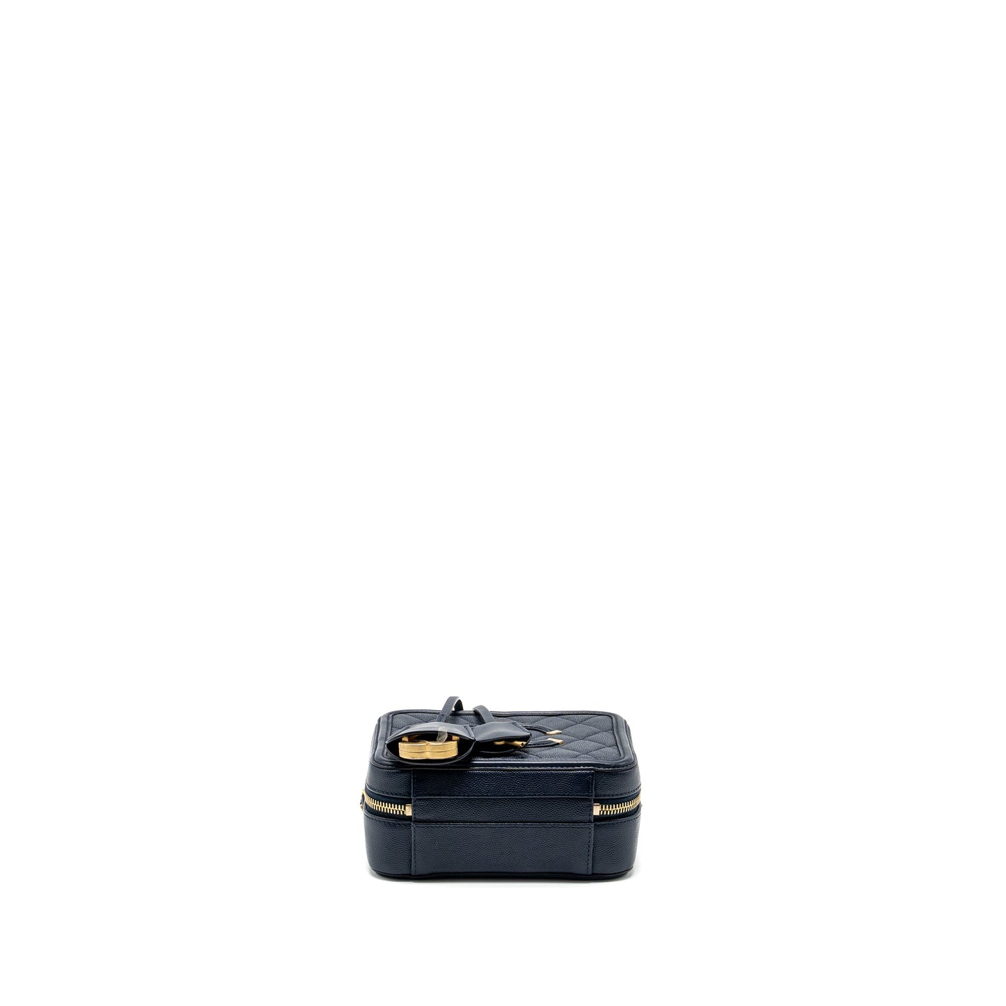 Chanel mini filigree camera bag caviar dark blue GHW