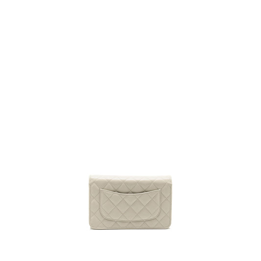 Chanel Classic Wallet on Chain Caviar Creamy White LGHW(microchip)